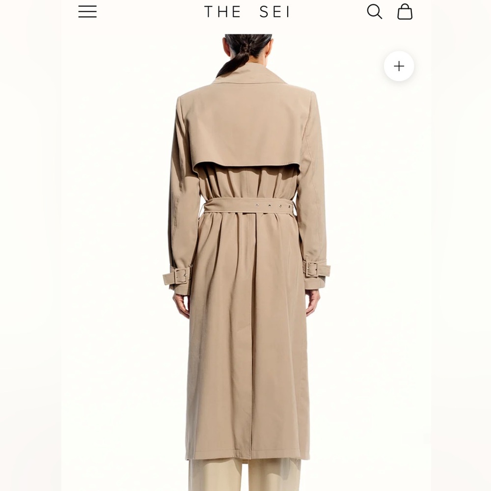 The SeI - 1690$ Beige Trench Coat with Belt - Picture 5 of 8